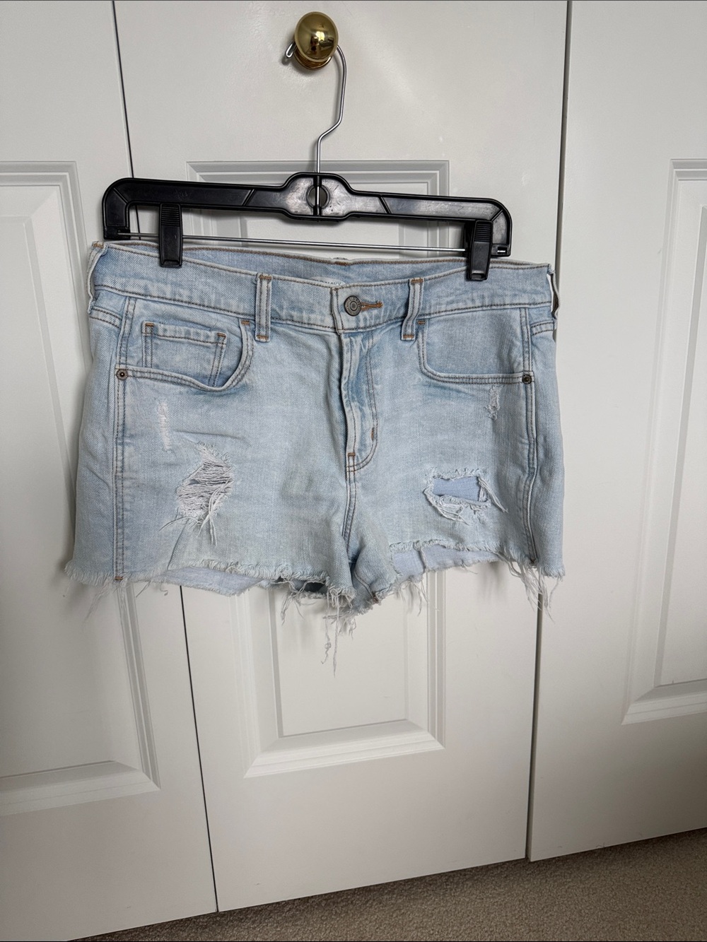 Old Navy Light Blue Distressed Denim Shorts